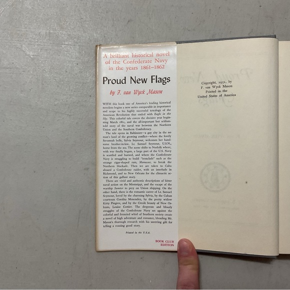 Proud New Flags by F. Van Wyck Mason Vintage Hardcover Book - Picture 4 of 6